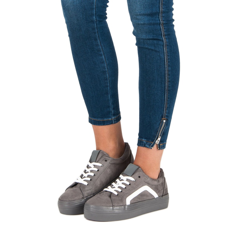 Sport Šedé semišové tenisky šedá 2 Sport Šedé semišové tenisky šedá 2