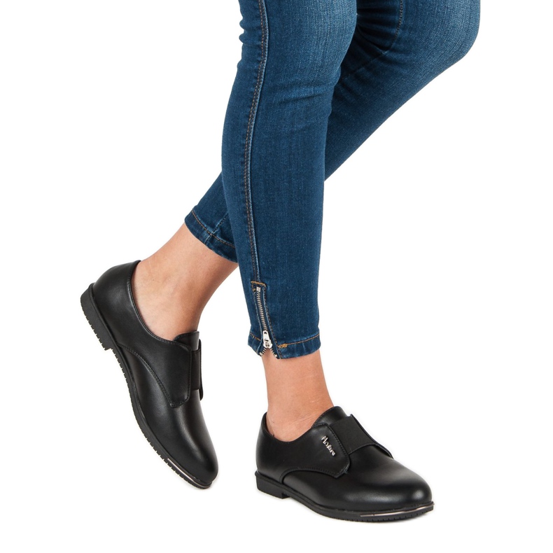 Miss Laura Černé nazouvací boty černá 2