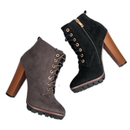 Černé kotníkové kotníkové boty černý 2