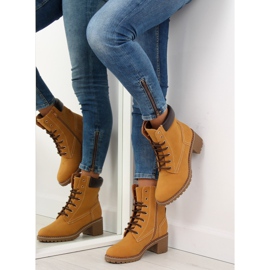 Dřeváky na vysokých podpatcích, velbloud 7-9028 hnědý 2