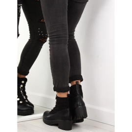 Černé boty JD-19 se silnou podrážkou černý 1