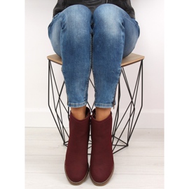 Claretové boty 7B670 Wine červený 2