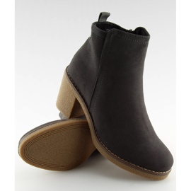 Šedé kozačky na vysokém podpatku 7B670 Grey šedá 1