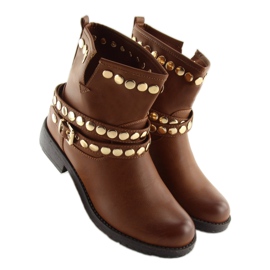 Hnědé vojenské boty A89811 Camel hnědý 2