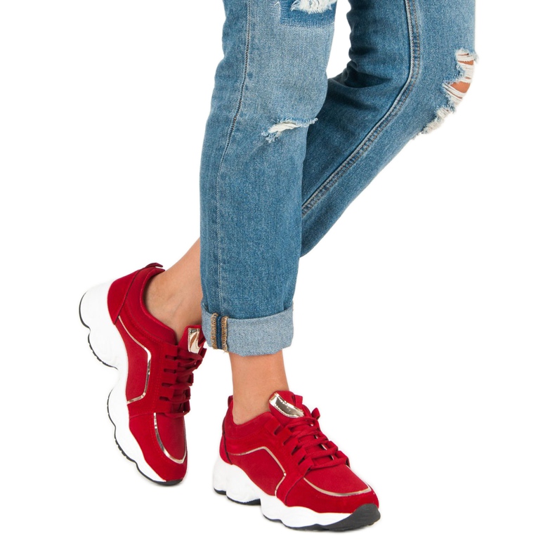 Vices Semišové sportovní boty svěráky červené 2