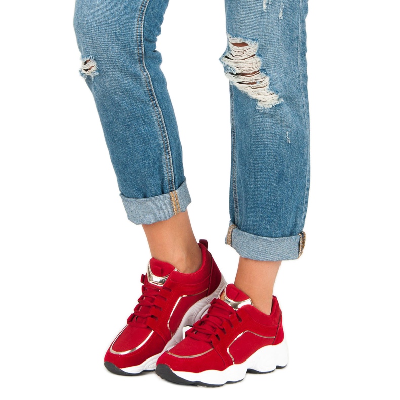 Vices Semišové sportovní boty svěráky červené 1