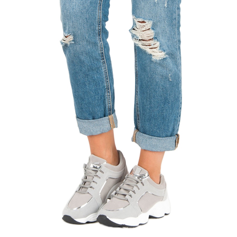 Vices Semišové sportovní boty svěráky šedá 1