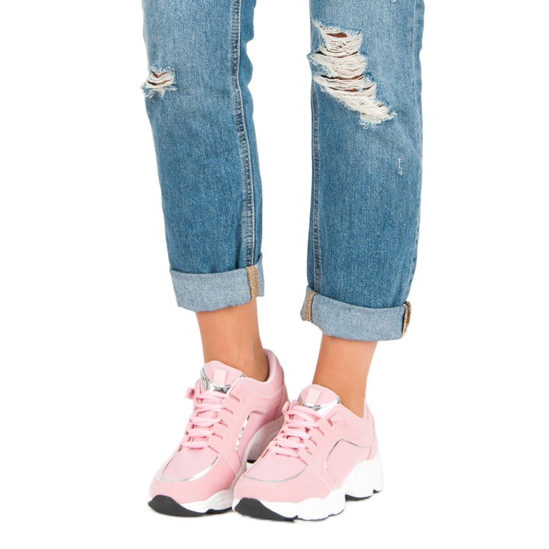 Vices Semišové sportovní boty svěráky růžový 1