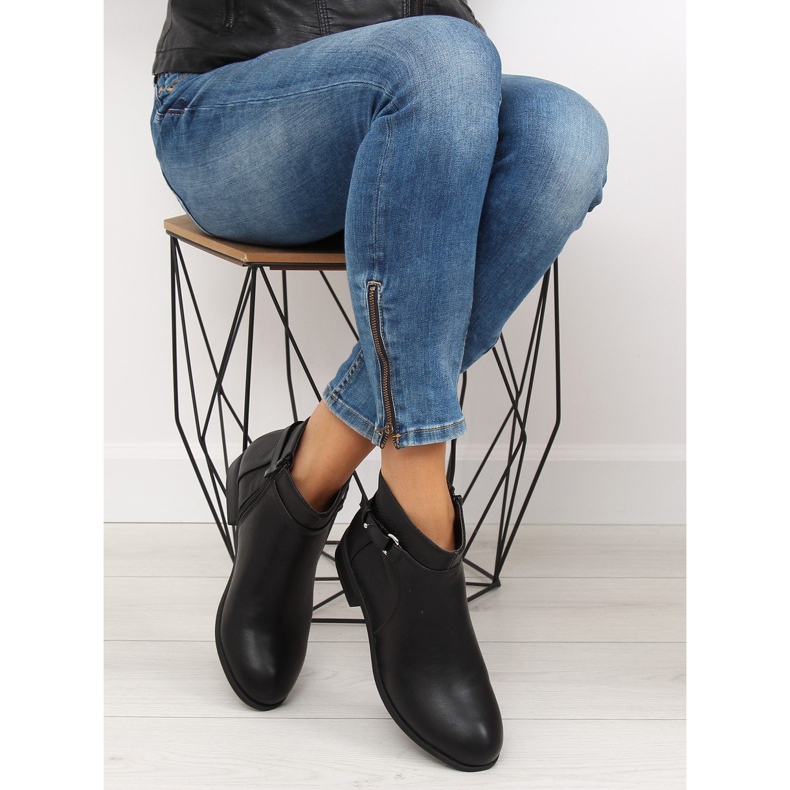 Černé dámské černé kozačky 3756 Black černý 2