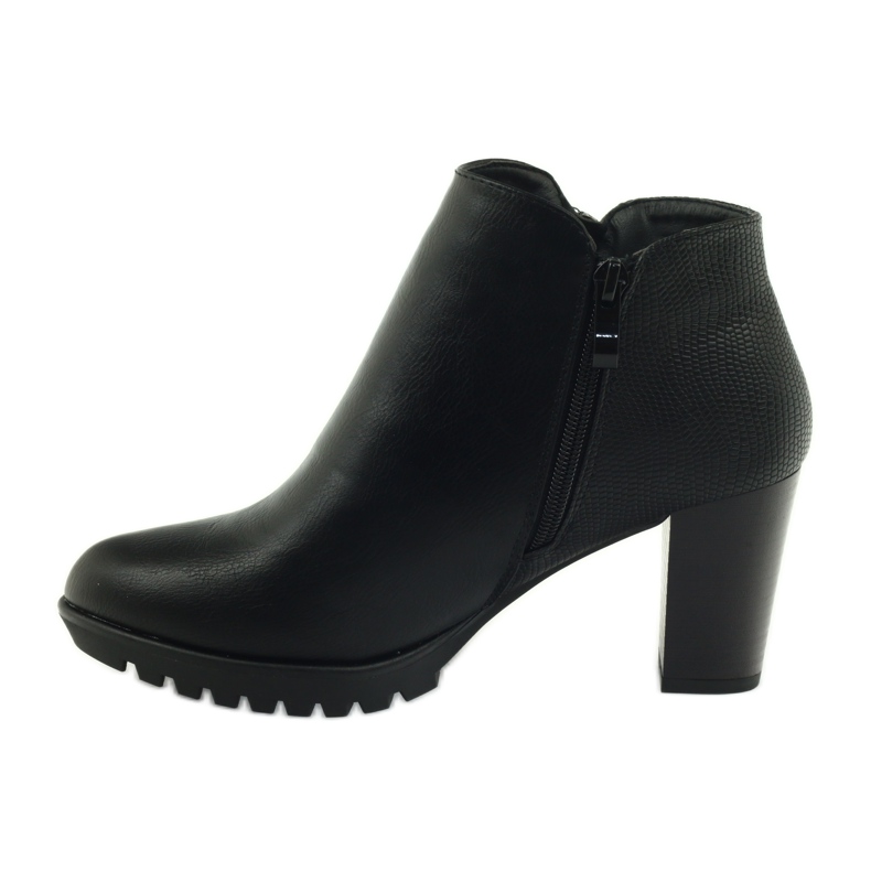 M.Daszyński Boty na sloupku černé 1708 černý 2