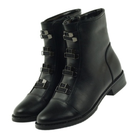 M.Daszyński Black Booties Jodhpur boty SA62 černá 4 M.Daszyński Black Booties Jodhpur boty SA62 černá 4