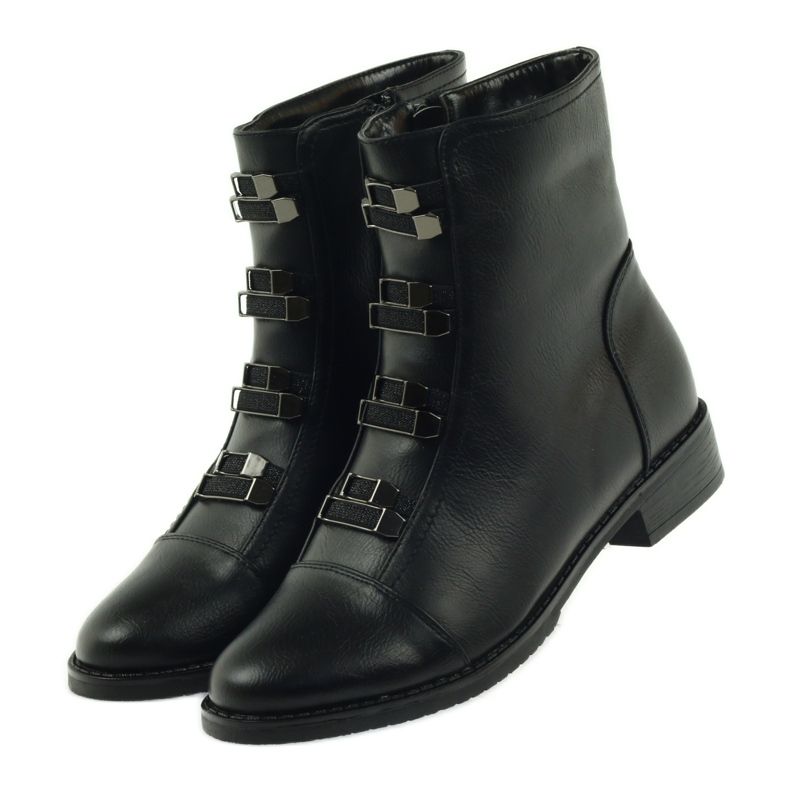 M.Daszyński Black Booties Jodhpur boty SA62 černá 4