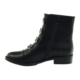 M.Daszyński Black Booties Jodhpur boty SA62 černá 2