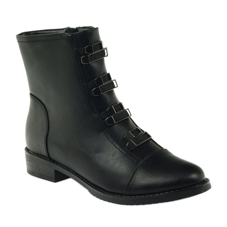 M.Daszyński Black Booties Jodhpur boty SA62 černý 1