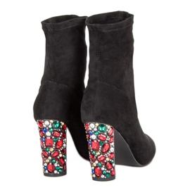 Vices Elegantní semišové kozačky černý 1