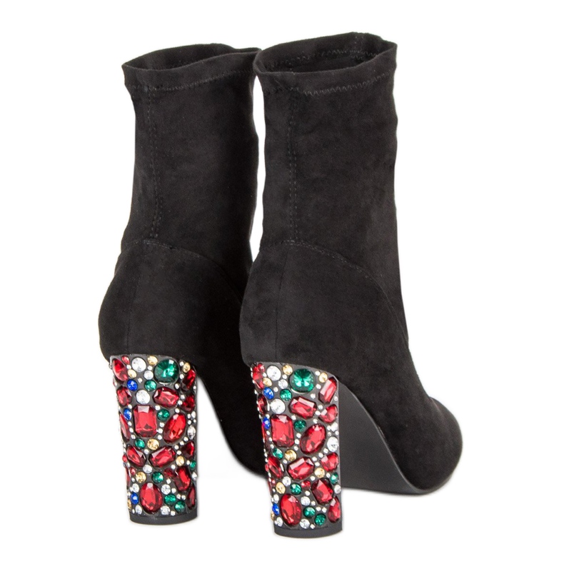 Vices Elegantní semišové kozačky černý 1