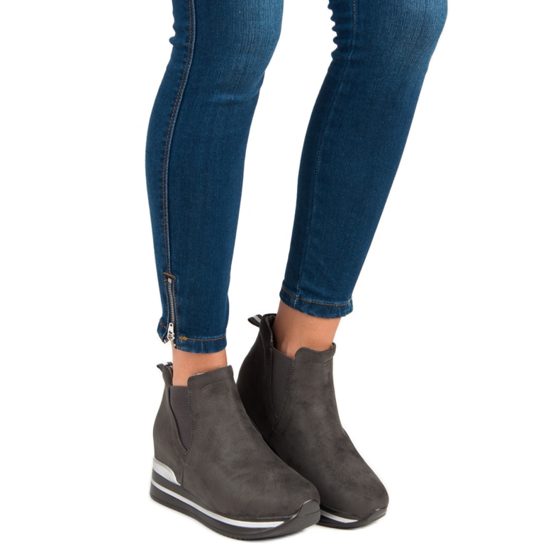 Bestelle Jodhpur boty na platformě šedá 1