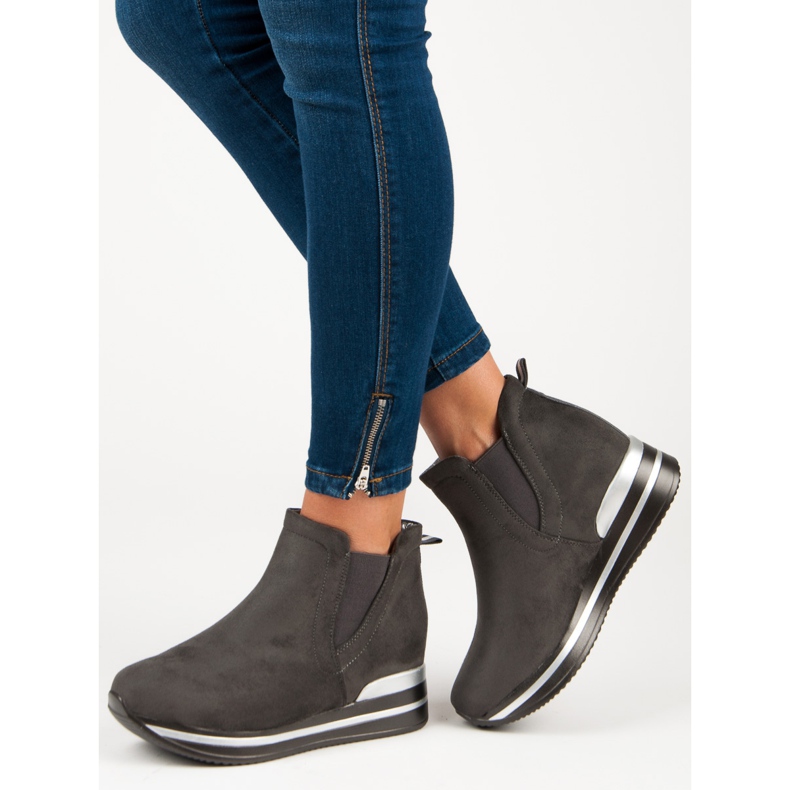 Bestelle Jodhpur boty na platformě šedá 2