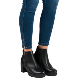 Anesia Paris Černé kotníkové boty na sloupku černá 1