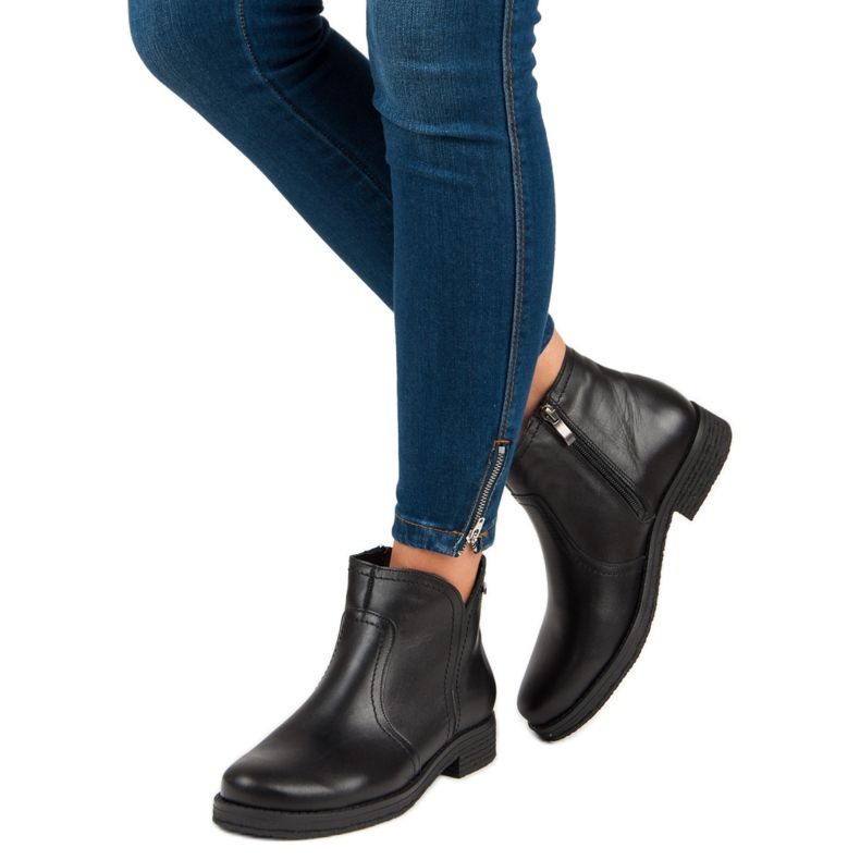 Nízké boty na zipu VINCEZA černá 2