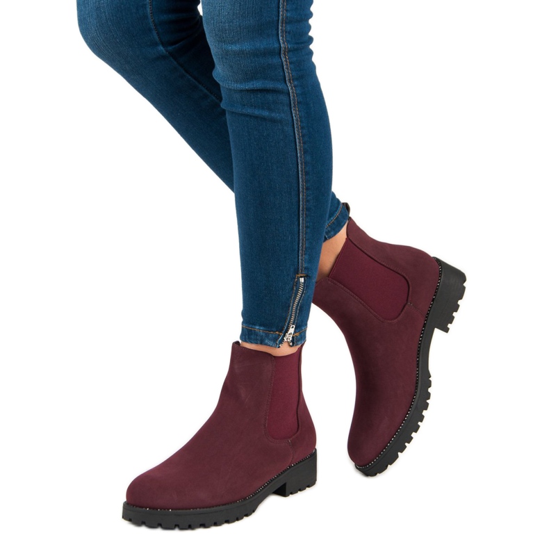 Seastar Neformální boty Jodhpur černý červený 2