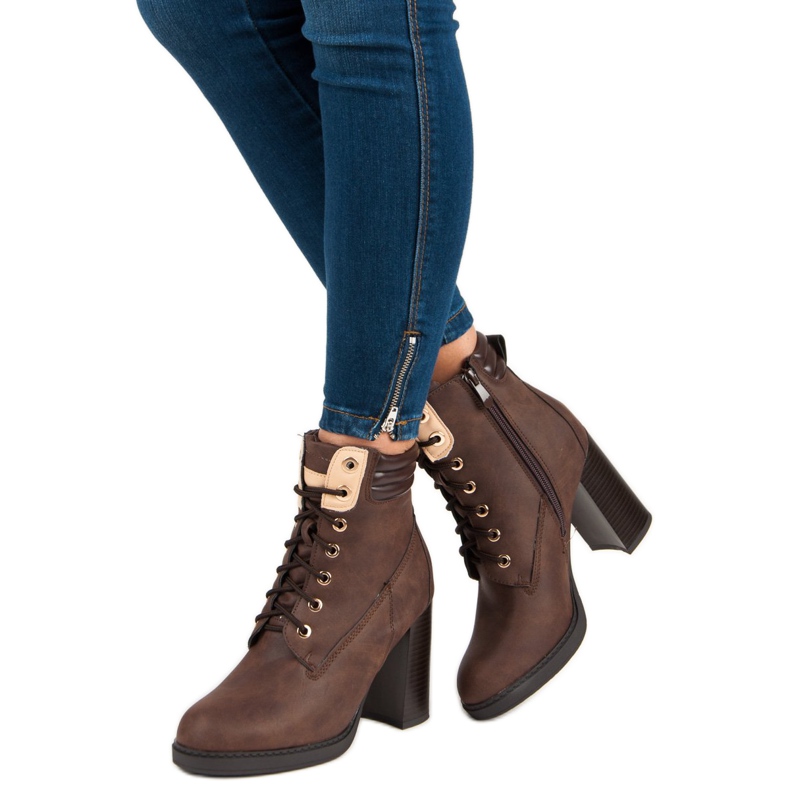 Bello Star Hnědé pracovní boty hnědý 2