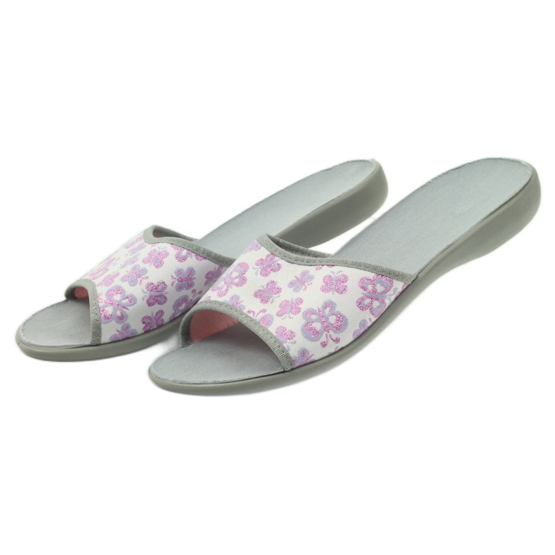 Pantofle Befado 300D041 s motýly vícebarevný 4