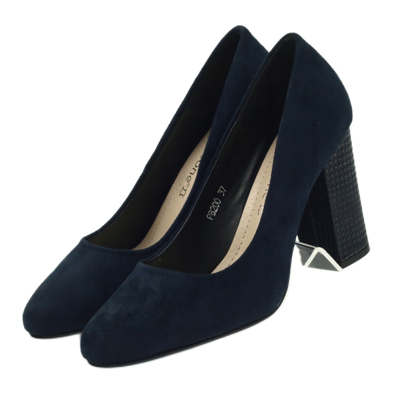 Sergio Leone Tmavě modré semišové lodičky PB200 námořnická modrá 4