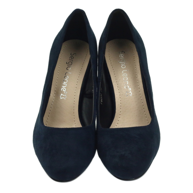 Sergio Leone Tmavě modré semišové lodičky PB200 námořnická modrá 3