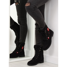 Černí dělníci AB-9 Black s výšivkou černý 1