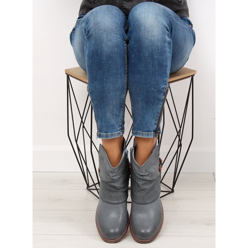 Modré dámské modré boty 640-PA Blue modrý 1