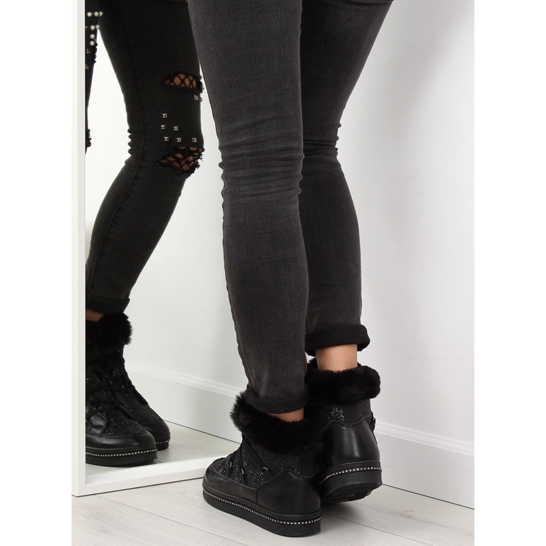 AX05 černé měsíční sněhové boty černá 2