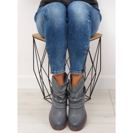 Modré dámské modré kozačky 815-PA Blue modrý 1 Modré dámské modré kozačky 815-PA Blue modrý 1