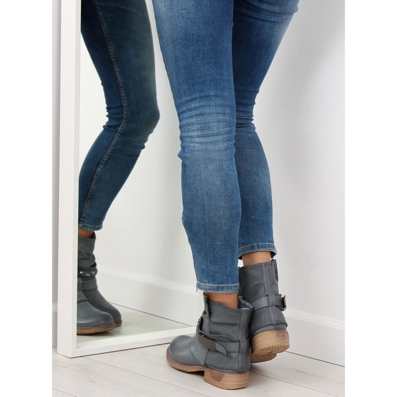 Modré dámské modré kozačky 815-PA Blue modrý 2 Modré dámské modré kozačky 815-PA Blue modrý 2