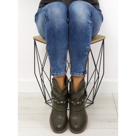 Zelené dámské boty 815-PA DK.GREEN zelená 1