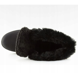 Černá izolovaná dřevěná obuv BL137P Černá černý 1