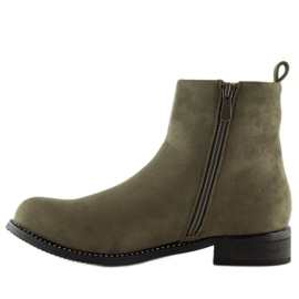Zelené dámské boty Chelsea NS025P Green zelený 1
