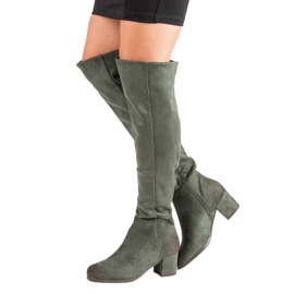 Kozačky nad kolena od VINCEZA zelená 1