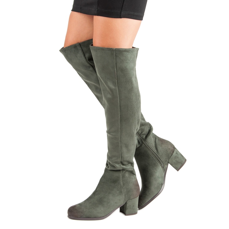 Kozačky nad kolena od VINCEZA zelená 1
