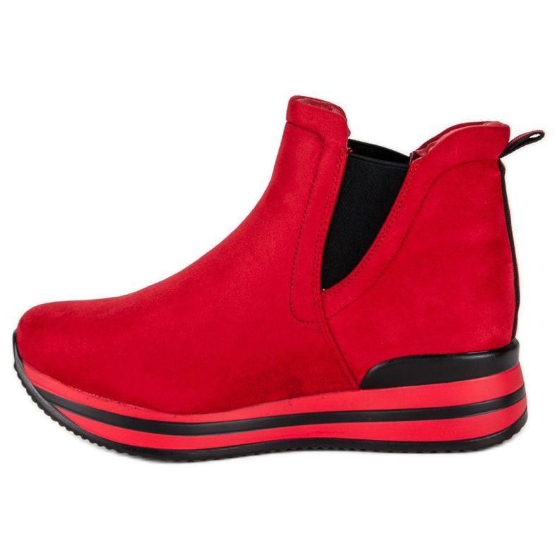 Bestelle Jodhpur boty na platformě červený 1