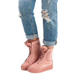 Bello Star Semišové sněhové boty růžový 1