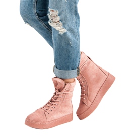 Bello Star Semišové sněhové boty růžový 2