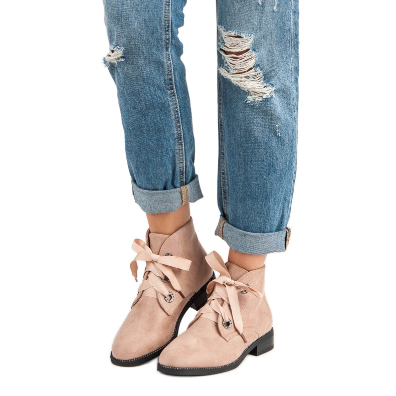 Seastar Vázané semišové boty hnědý 1