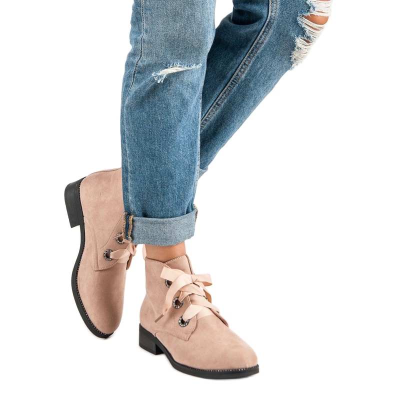 Seastar Vázané semišové boty hnědý 2