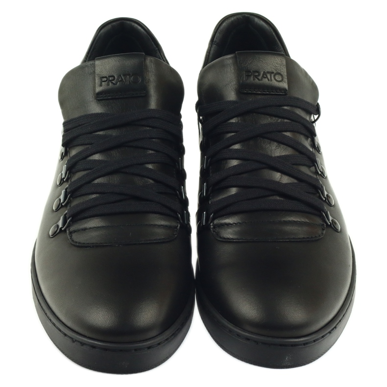 Pilpol Černá sportovní kožená bota PC051 černý 3