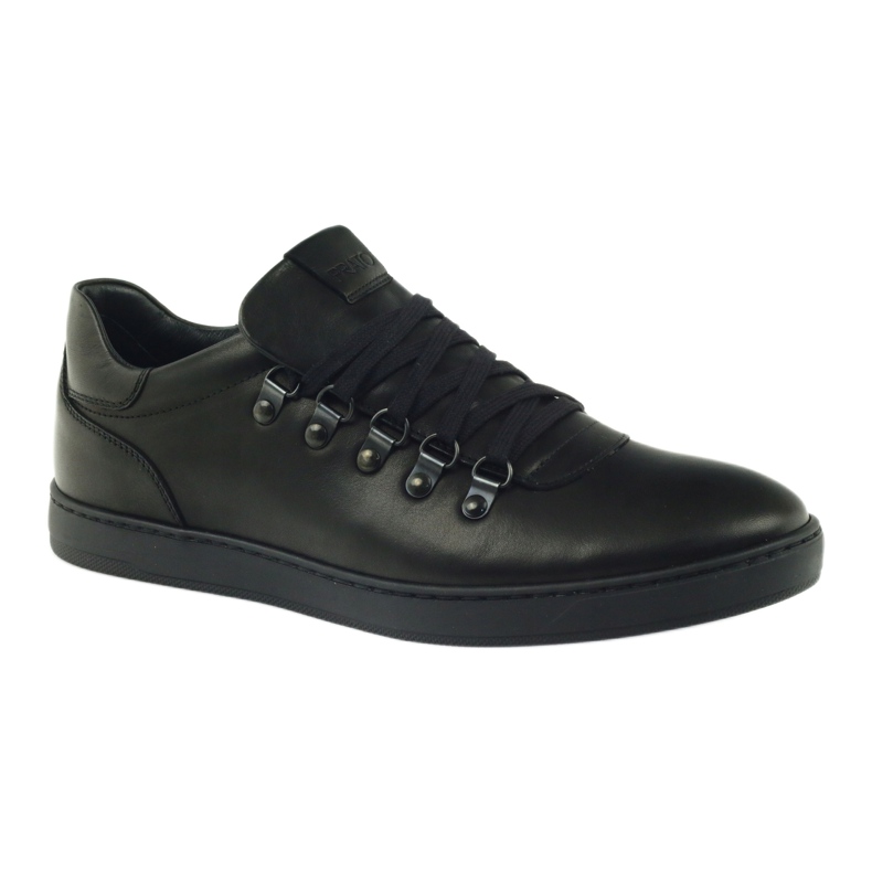 Pilpol Černá sportovní kožená bota PC051 černý 1