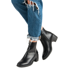 Seastar Klasické kozačky na vysokém podpatku černá 2