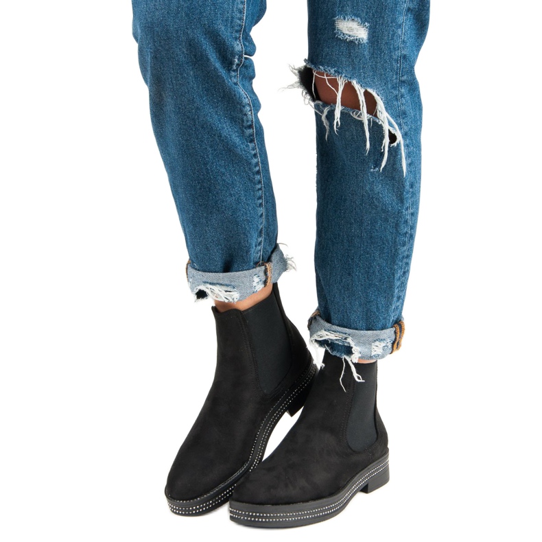 Seastar Dámské černé kozačky černý 1