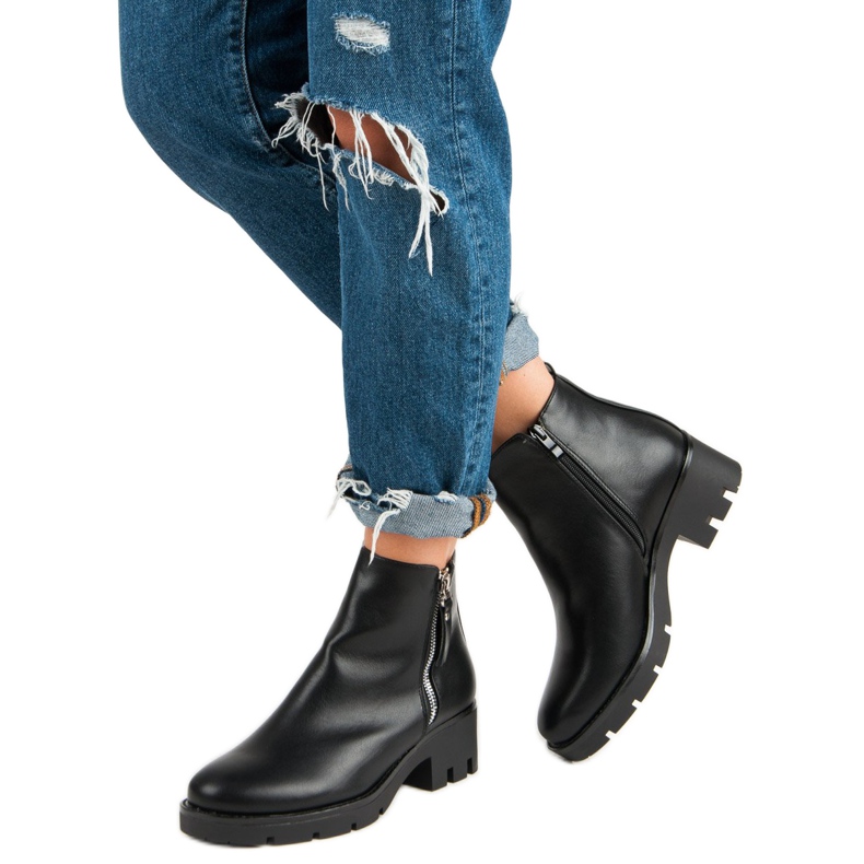 Seastar Pohodlné černé boty černý 2