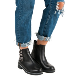 Forever Folie Černé Boty Na Plochém Podpatku černá 1